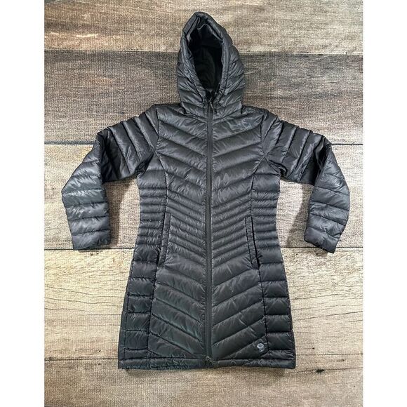 Mountain Hardwear Downtown Parka Black Down Puffer Jacket Women's Medium - Picture 1 of 11